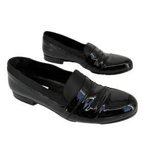 Vtg Mezlan Mirage Loafers Men’s 10 Tuxedo Slip-On Patent Leather Formal Shoes